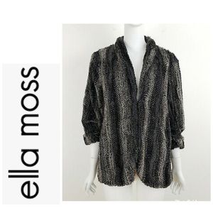 Ella Moss faux fur 3/4 rouched sleeve jacket!